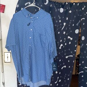 George Blue and White Geometric Shirt